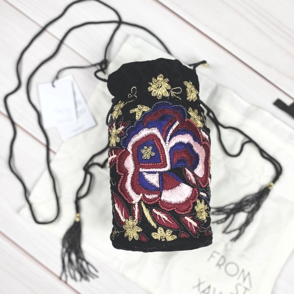 Anthropologie Handbags - St Xavier | Jasper Embroidered Velvet Crossbody